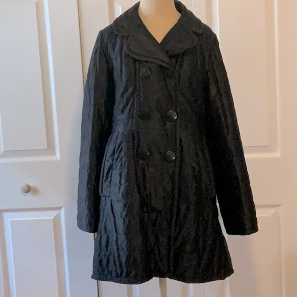 Marc Jacobs- Coat- Black- Large- Double Breasted- Quilted Coat